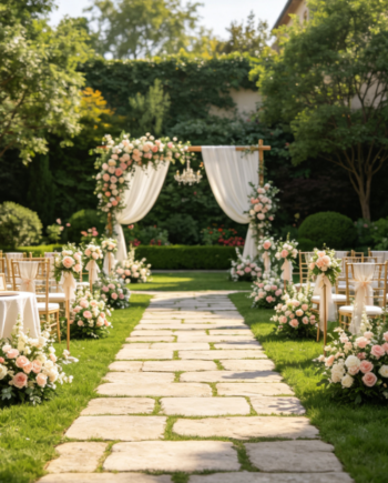 On-Site Basic Setup For Wedding Ceremony Areas