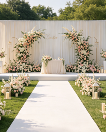 Combined Setup Service For Wedding Welcome And Sign-In Areas