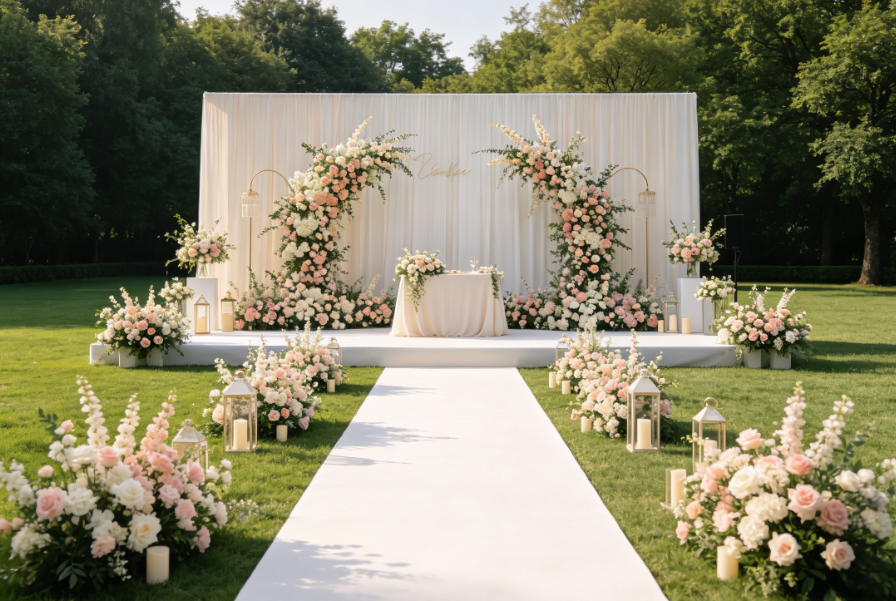 Combined Setup Service For Wedding Welcome And Sign-In Areas