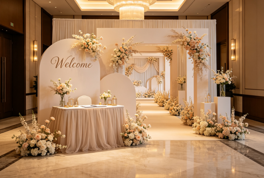 On-Site Comprehensive Setup For Wedding Reception Areas