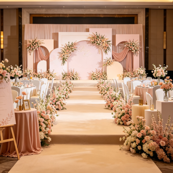 On-Site Wedding Theme Color Scheme Setup